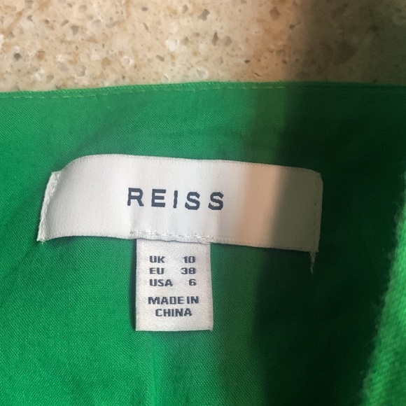 NWOT Reiss Esme Linen Sheath Dress in Green Size 6 - Picture 10 of 12